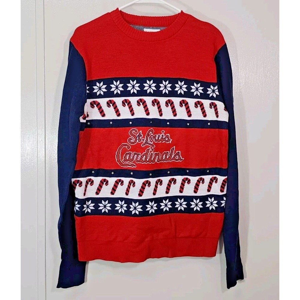 St Louis Cardinals Light Up Christmas Sweater Mens Medium Genuine MLB Holiday‎